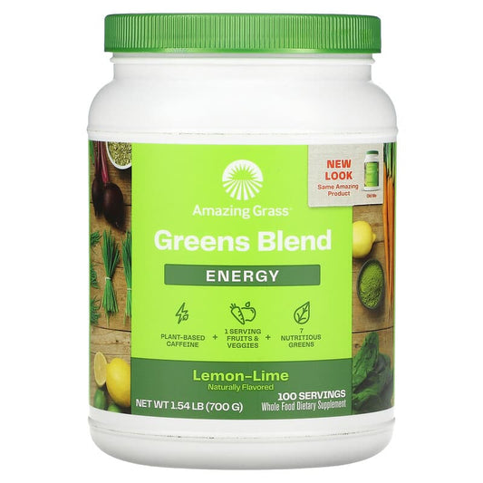 Amazing Grass Green Superfood Drink Powder Energy Lemon Lime 24.7 grams