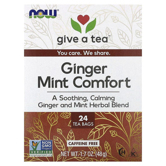 Now Real Tea - Ginger Mint Comfort  24 pckts