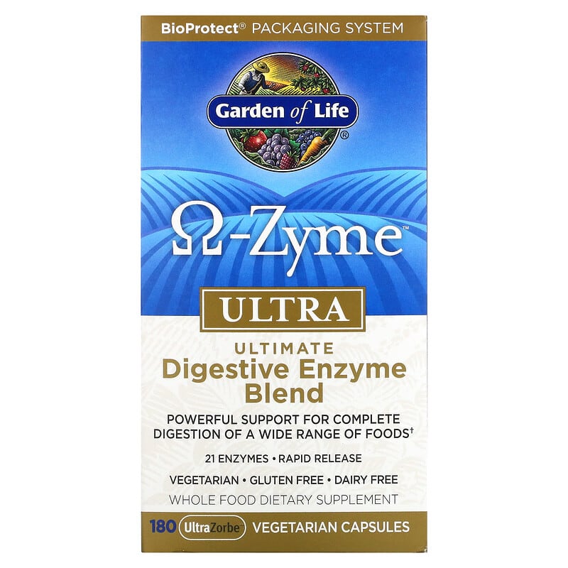 Garden Of Life Omega-Zyme Ultra - Ultimate Digestive Blend  180 vcaps