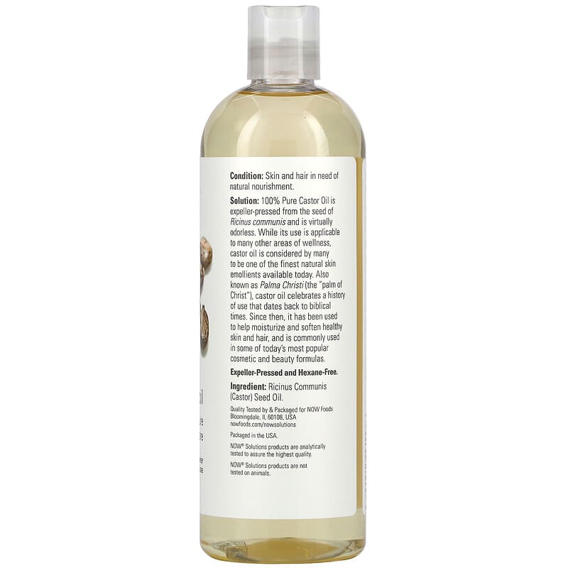 Now 100% Pure Castor Oil  16 fl.oz
