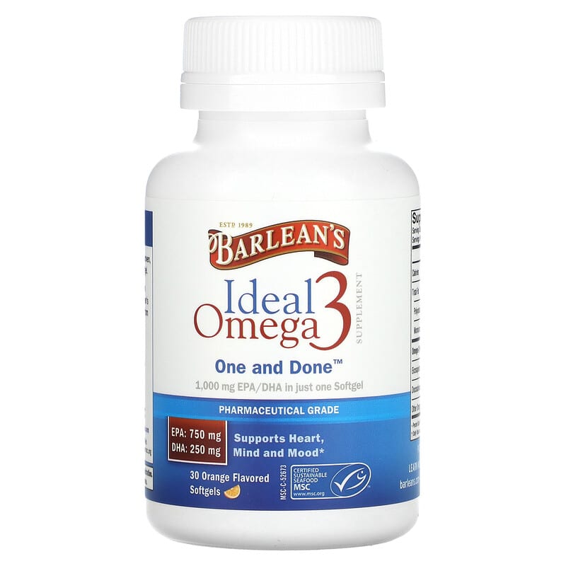 Barlean's Ideal Omega 3 Orange 30 sgels