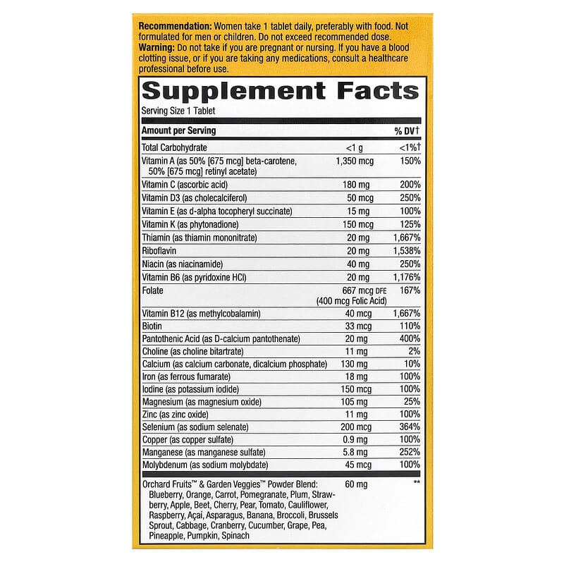 Nature's Way Alive! Once Daily Women's Ultra Potency  60 tabs