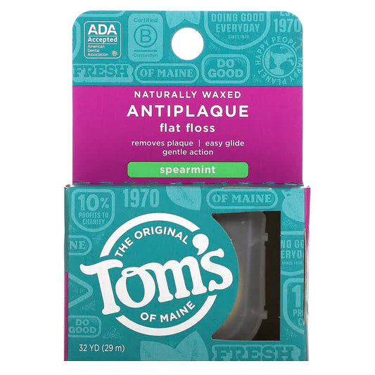 Tom's Of Maine Antiplaque Flat Floss Spearmint 1 unit