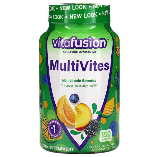 Vitafusion MultiVites Gummy Natural Berry, Peach & Orange 150 gummy