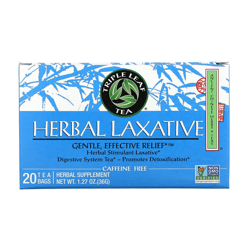 Triple Leaf Tea Herbal Laxative Herbal Tea  20 pckts