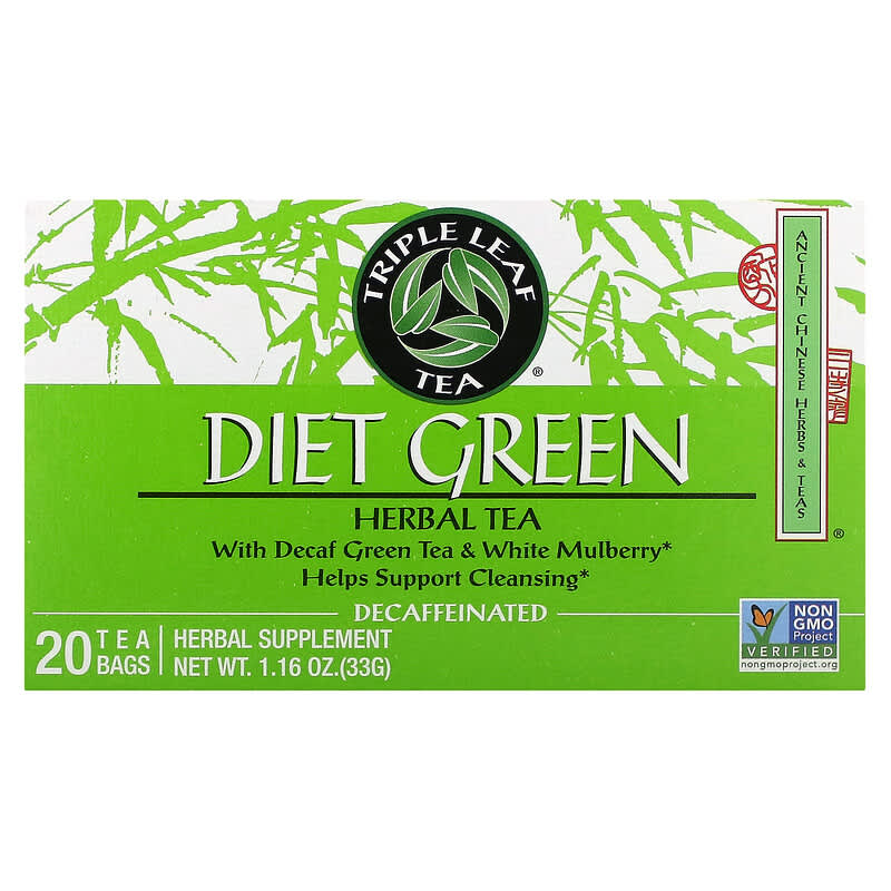 Triple Leaf Tea Diet Green Herbal Tea  20 pckts