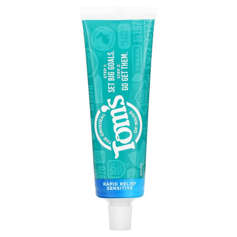 Tom's Of Maine Fluoride-Free Rapid Relief Sensitive Toothpaste Fresh Mint 4 oz