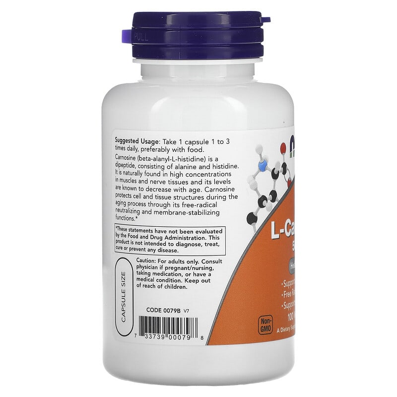 Now L-Carnosine (500mg)  100 vcaps