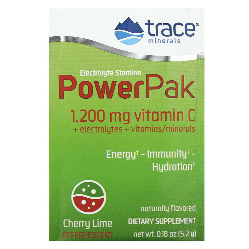 Trace Minerals Research Electrolyte Stamina Power Pak Cherry Lime 30 pckts