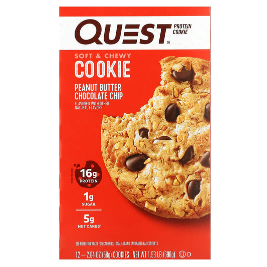 Quest Nutrition Quest Protein Cookie Peanut Butter Chocolate Chip 12 pack