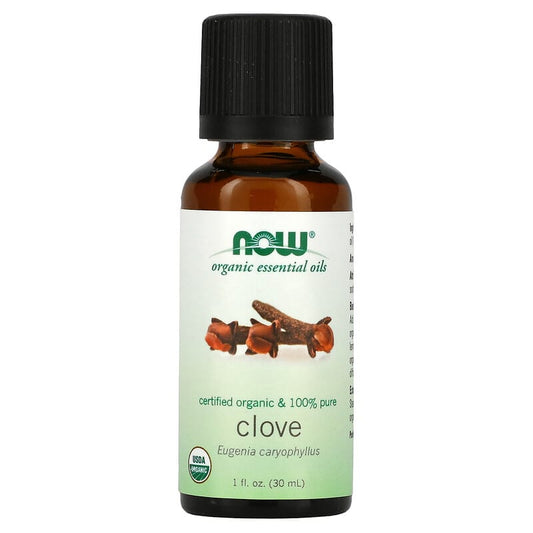 Now Certified Organic & 100% Pure Clove Oil  1 fl.oz