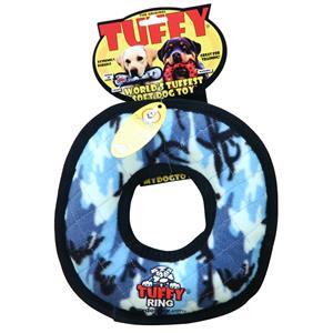 Tuffy Tuffy Ring - World's Tuffest Soft Dog Toy Blue 1 unit