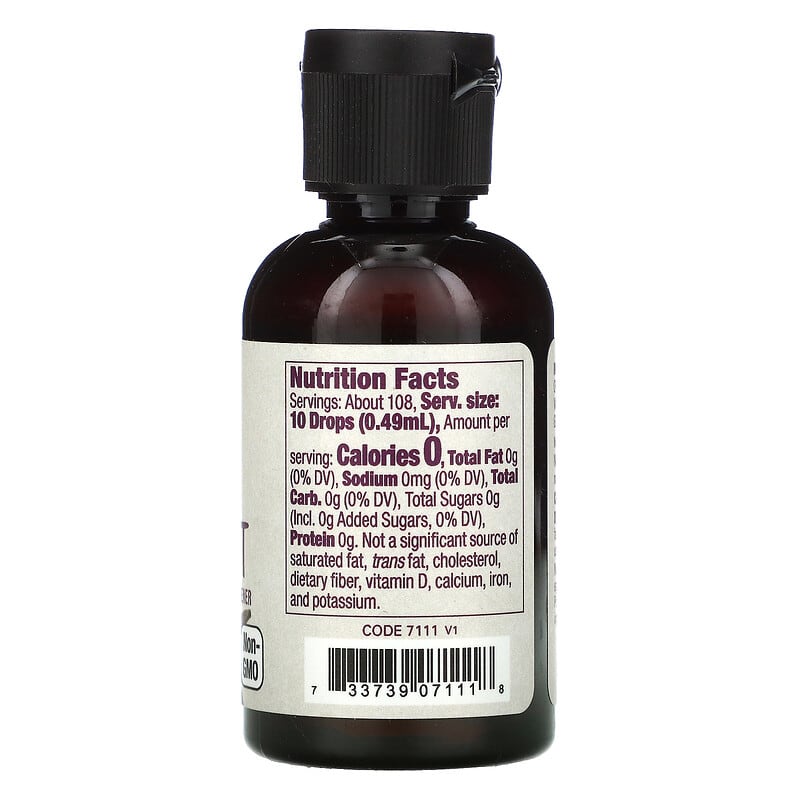 Now Organic Monk Fruit - Zero Calorie Liquid Sweetener Vanilla 1.8 fl.oz