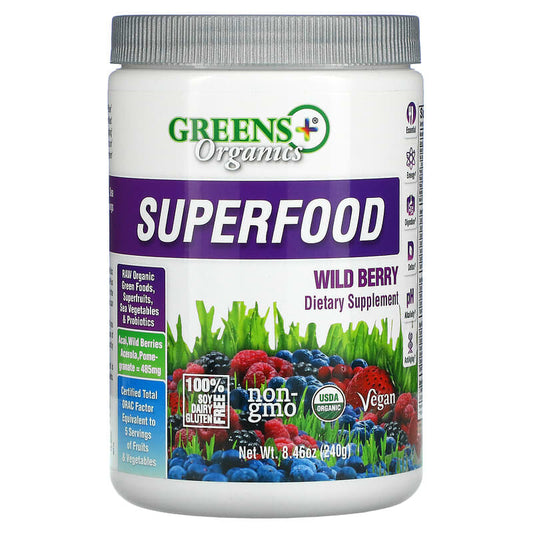 Greens Plus Organic Superfood Wild Berry 240 grams