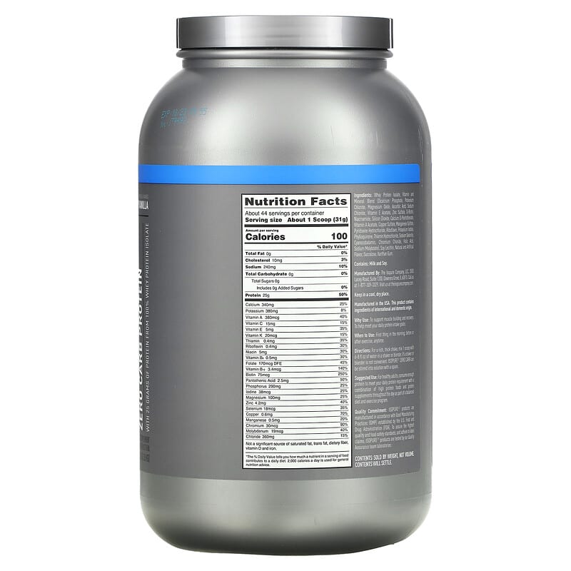 Nature's Best Isopure Creamy Vanilla 3 lbs