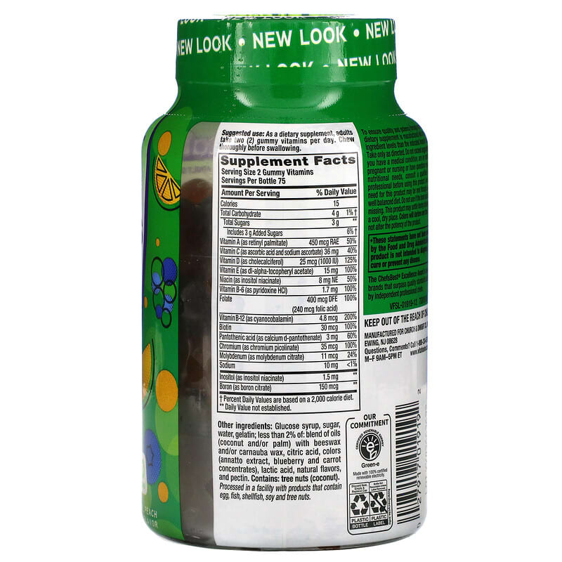 Vitafusion MultiVites Gummy Natural Berry, Peach & Orange 150 gummy