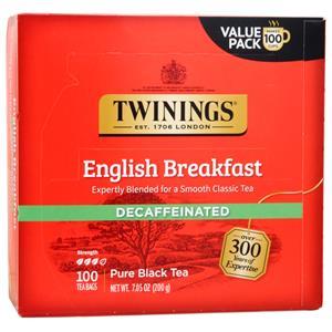 Twinings of London Pure Black Tea English Breakfast - Decaffeinated 100 pckts