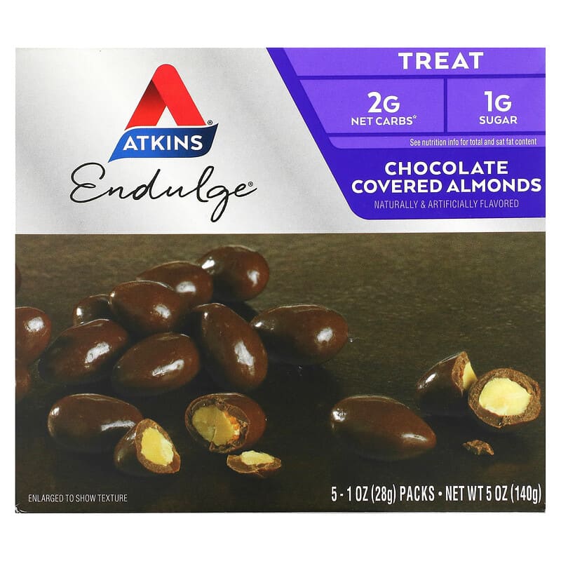 Atkins Endulge Candy Chocolate Covered Almonds 5 pckts