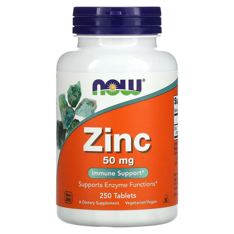 Now Zinc Gluconate (50mg)  250 tabs