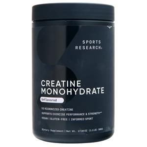 Sports Research Creatine Monohydrate Unflavored 500 grams