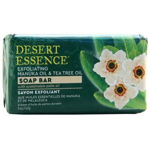 Desert Essence Soap Bar Exfoliating Manuka Oil & Tea Tree Oil 5 oz