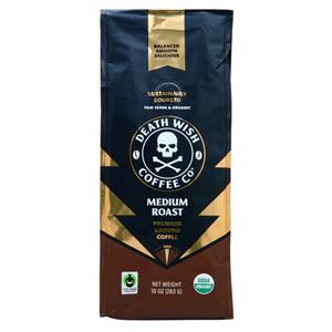 Death Wish Coffee Premium Ground Coffee Medium Roast 10 oz
