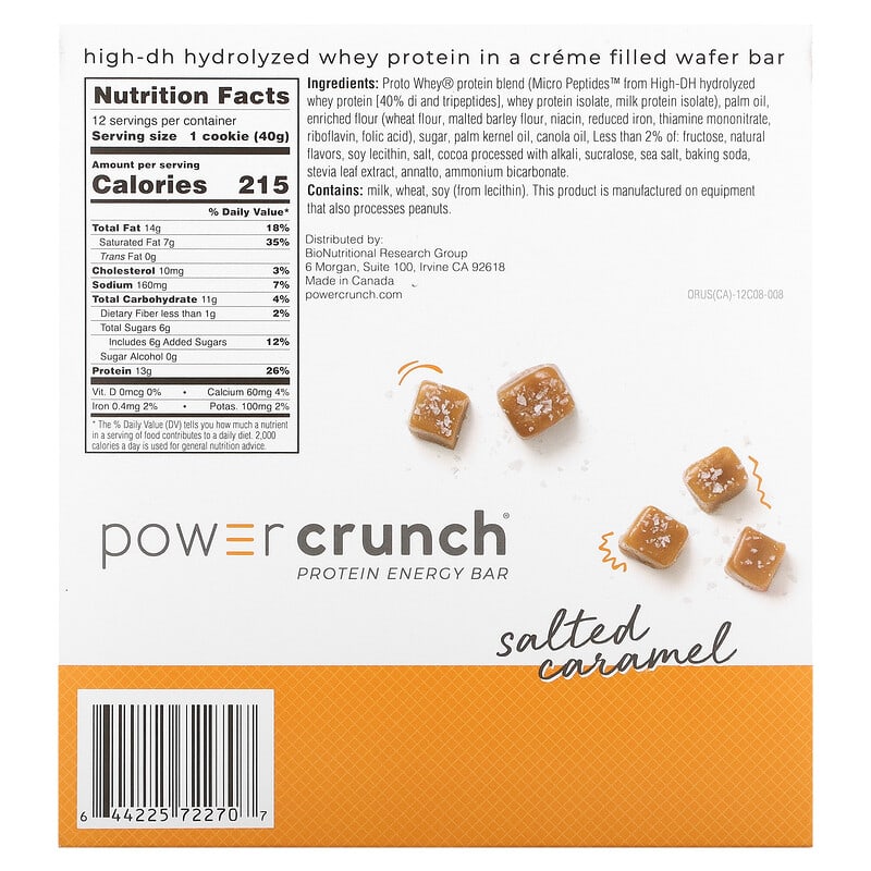 Power Crunch Protein Energy Bar Salted Caramel 12 bars