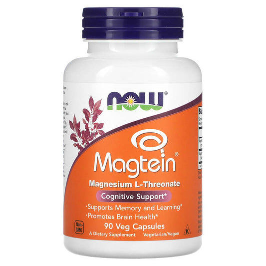 Now Magtein (Magnesium L-Threonate)  90 vcaps