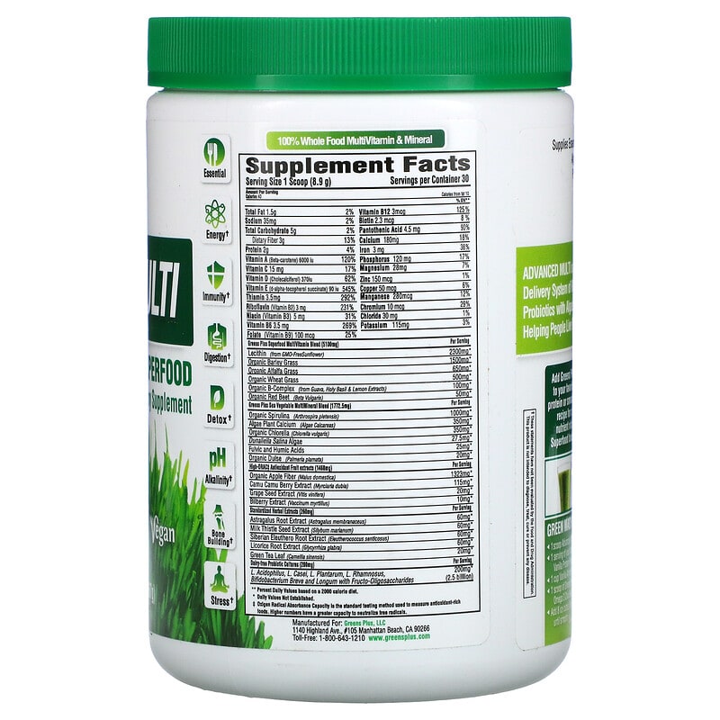 Greens Plus Advanced Multi Raw Superfood 9.4 oz