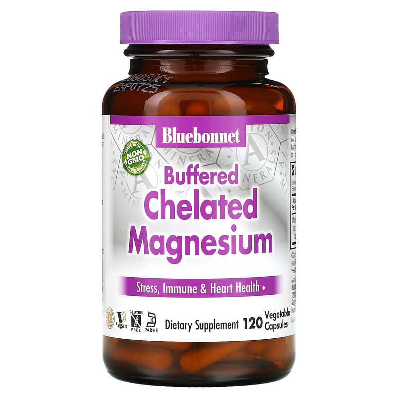 Bluebonnet Buffered Chelated Magnesium (200mg)  120 vcaps
