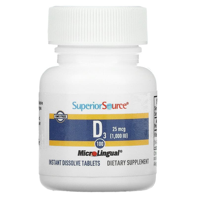 Superior Source MicroLingual Extra Strength D3 (1000IU)  100 tabs
