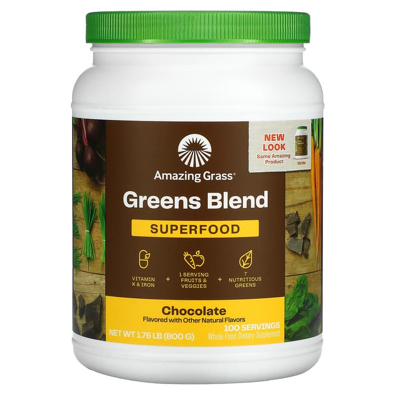Amazing Grass Green Superfood Drink Powder Chocolate 28.2 oz