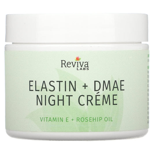 Reviva Labs Elastin + DMAE Night Creme Vitamin E + Rosehip Oil 2 oz