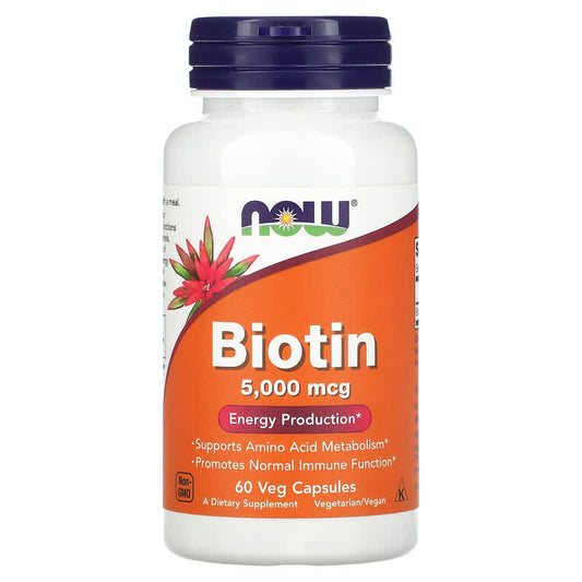 Now Biotin (5000mcg)  60 vcaps