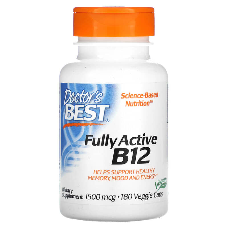 Doctor's Best Fully Active B12 (1500mcg)  180 vcaps