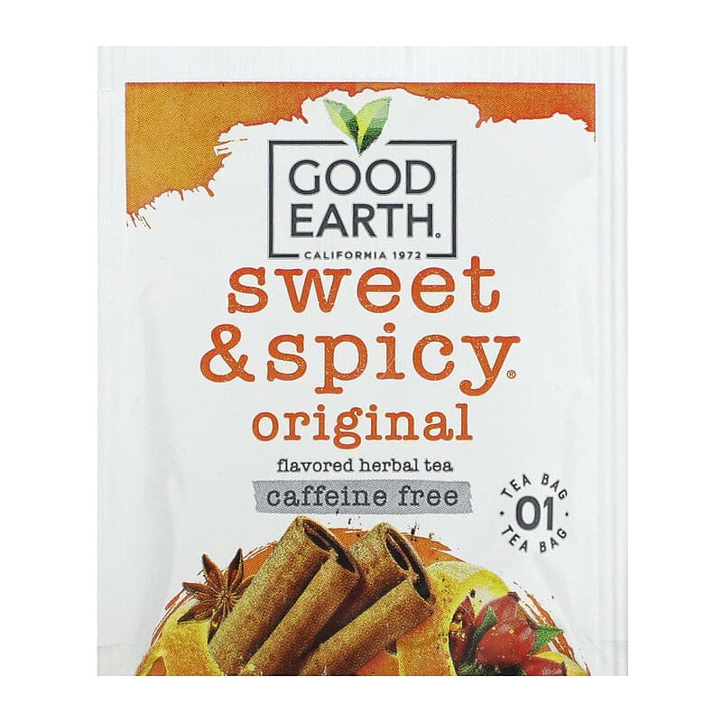 Good Earth Teas Sweet & Spicy Tea Caffeine Free 18 pckts