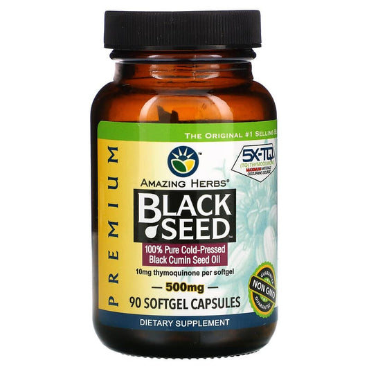 Amazing Herbs Premium Black Seed (500mg)  90 sgels