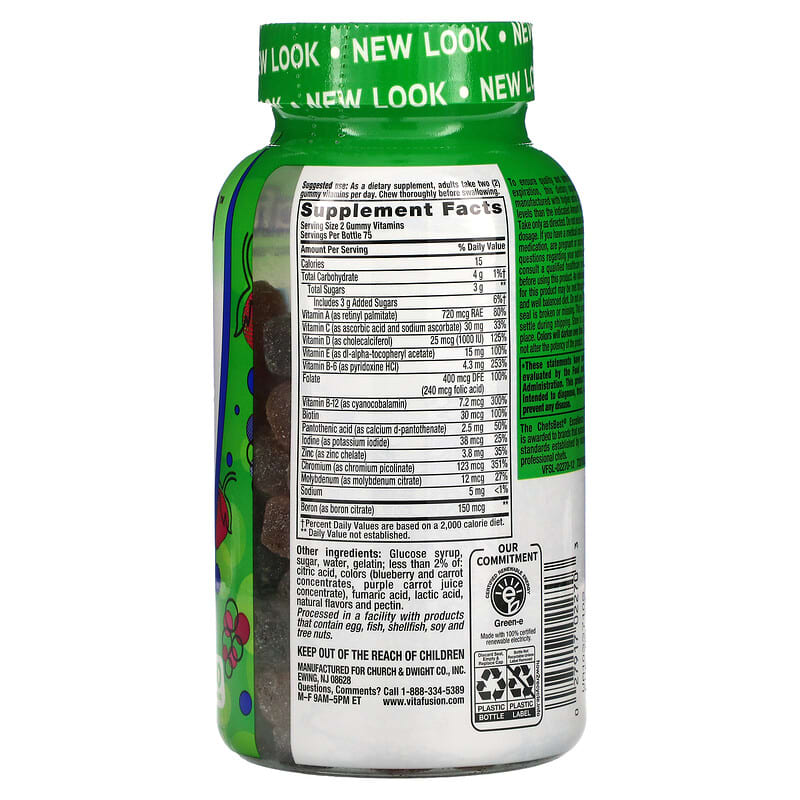 Vitafusion Men's Complete Multivitamin Gummy Natural Berry 150 gummy