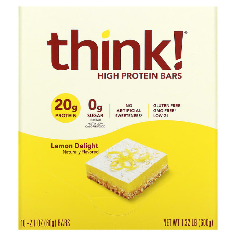 Think Thin High Protein Bar Lemon Delight 10 bars