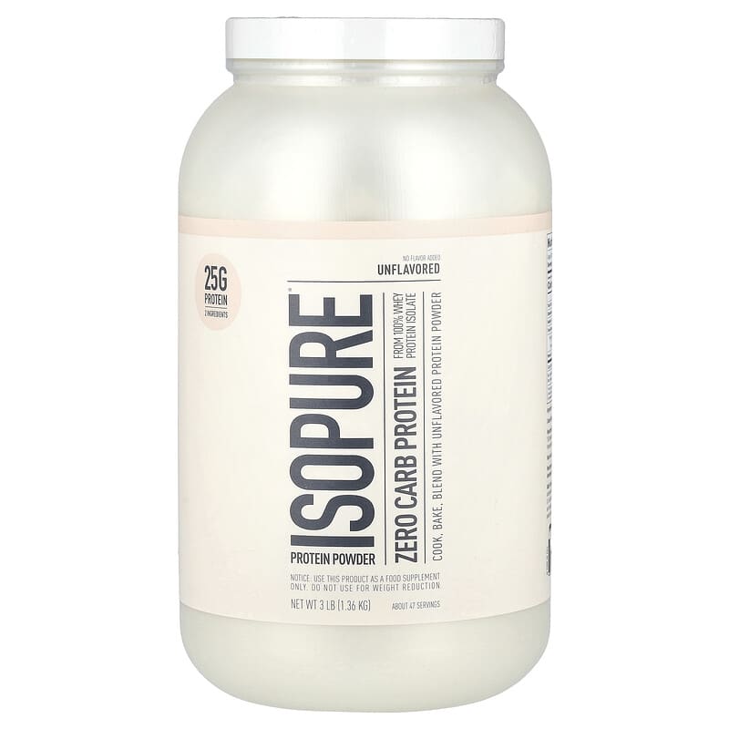 Nature's Best Isopure Natural Unflavored (Zero Carb) 3 lbs