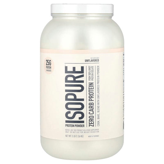Nature's Best Isopure Natural Unflavored (Zero Carb) 3 lbs