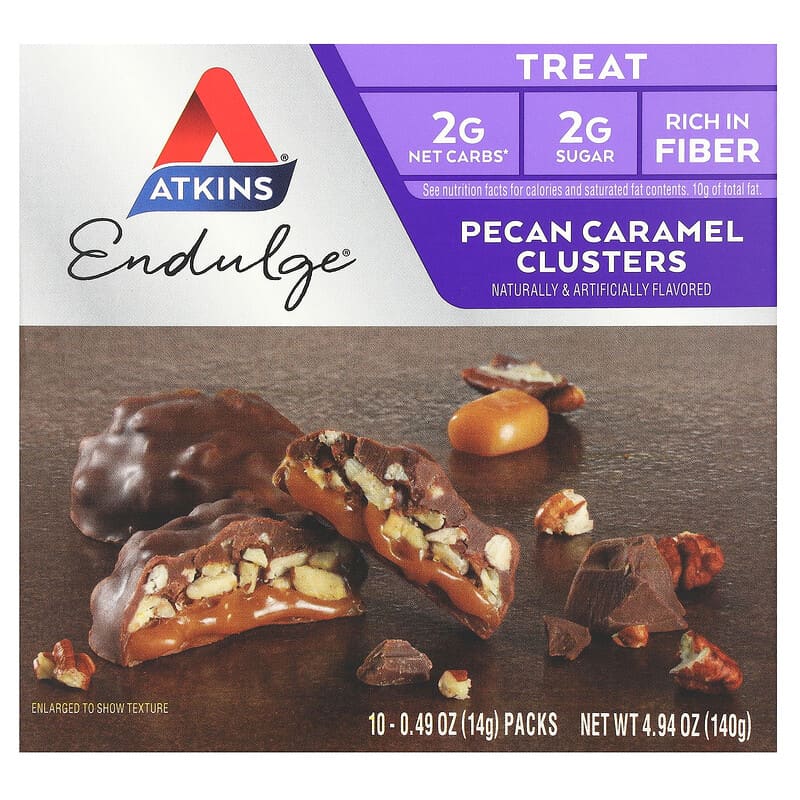 Atkins Endulge Candy Pecan Caramel Clusters 10 pckts