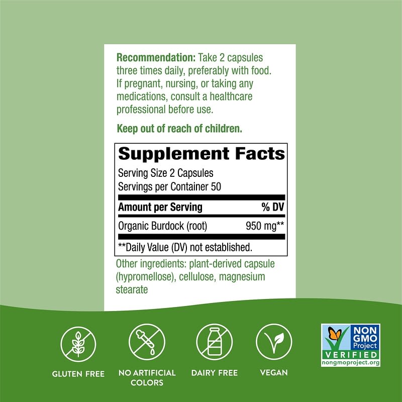 Nature's Way Burdock Root  100 caps