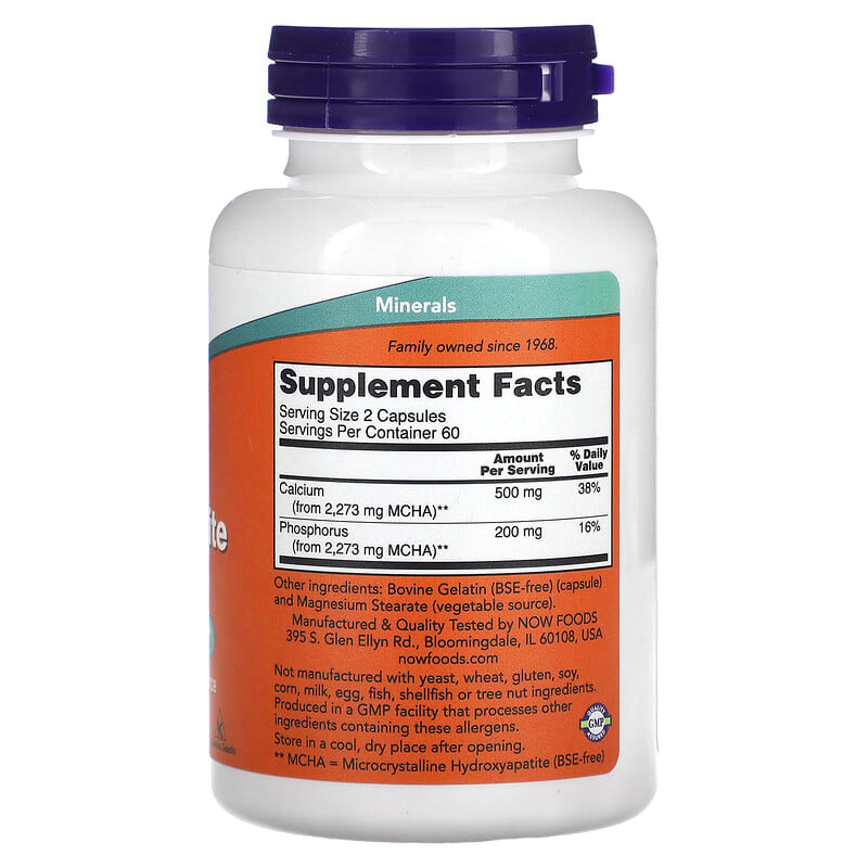 Now Calcium Hydroxyapatite Caps  120 caps