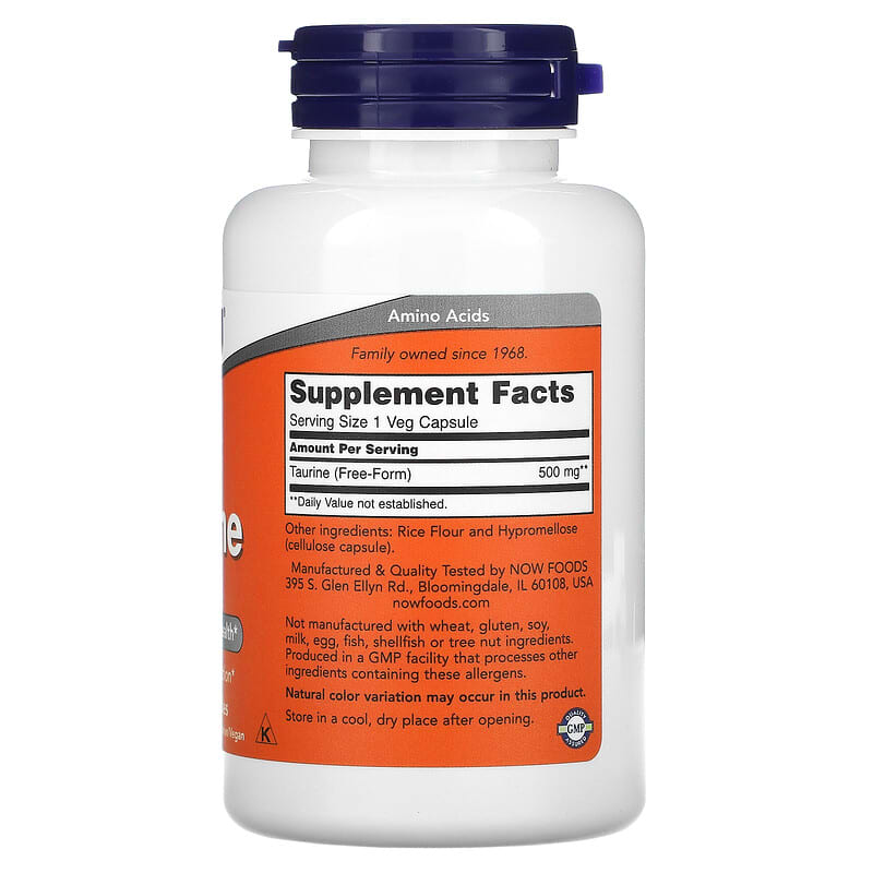 Now Taurine (500mg)  100 caps