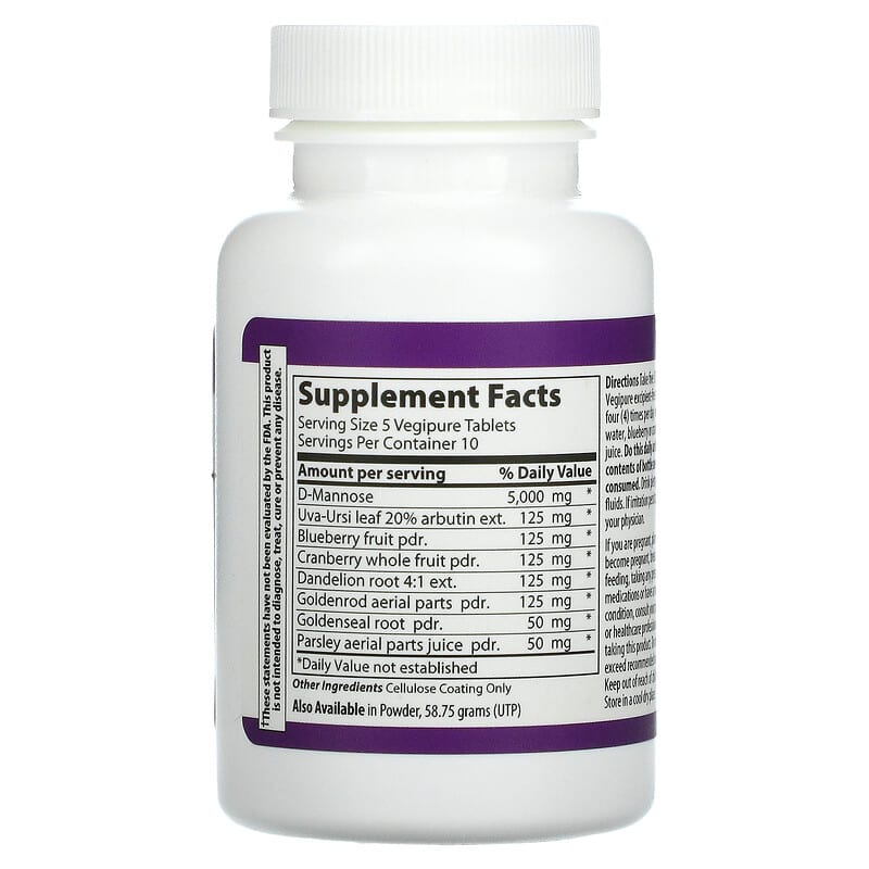 Vibrant Health U.T. Vibrance - Mannose & Botanicals  50 tabs