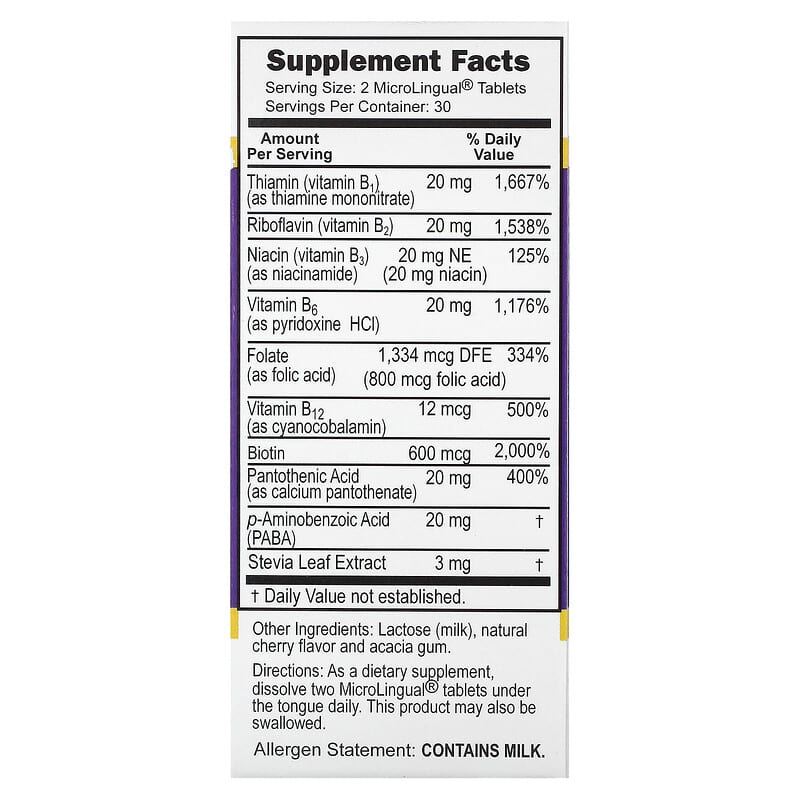 Superior Source MicroLingual Balance B Complex  60 tabs