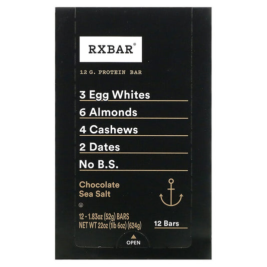 Rx Bar Rx Bar Chocolate Sea Salt 12 bars