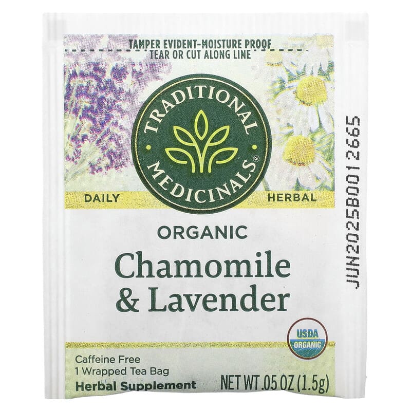 Traditional Medicinals Organic Herbal Tea Chamomile with Lavender 16 pckts