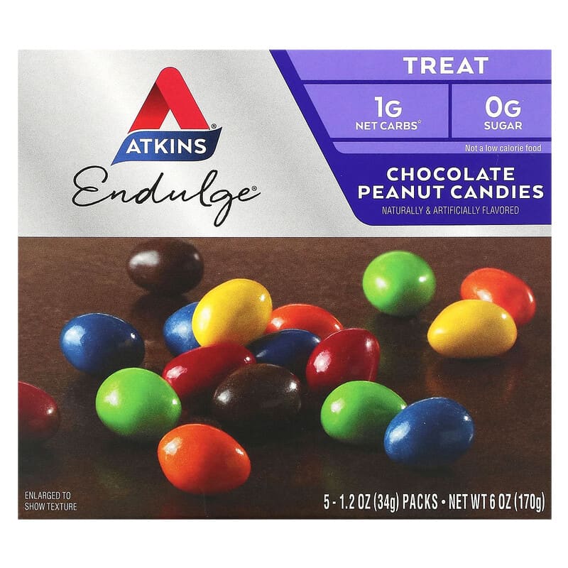 Atkins Endulge Candy Chocolate Peanut Candies 5 pckts